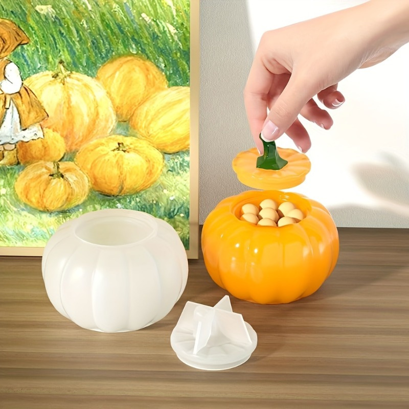 2 ชิ้นฟักทอง Jar แม่พิมพ์ซิลิโ - Candle Molds บทวิจารณ์และราคา