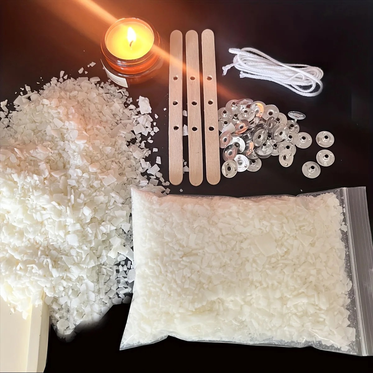 ชุดทำเทียน 100 กรัม ขี้ผึ้งถั่ - Candle Making Kit บทวิจารณ์และราคา