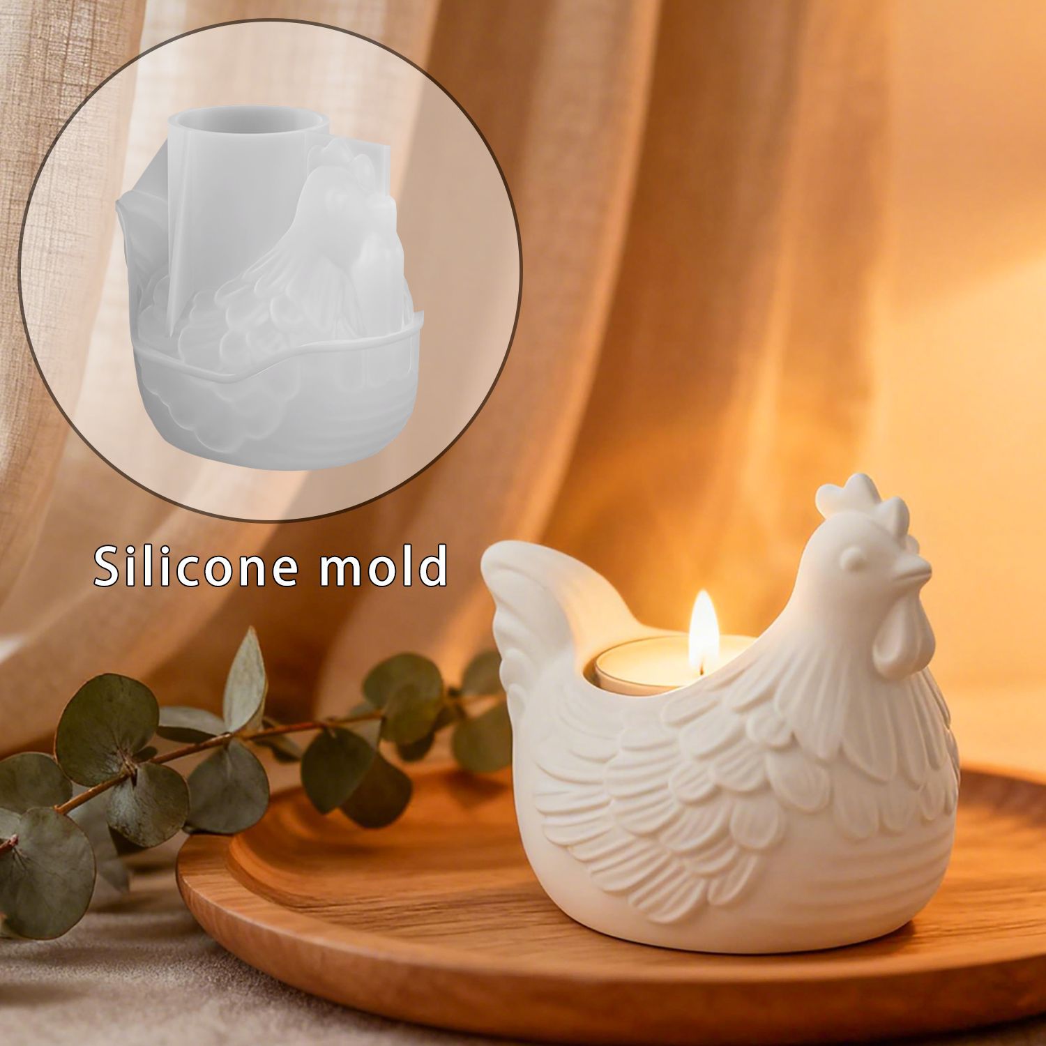 แม่พิมพ์เรซิ่นอีพ็อกซี่รูปไก่ต - Candle Molds บทวิจารณ์และราคา
